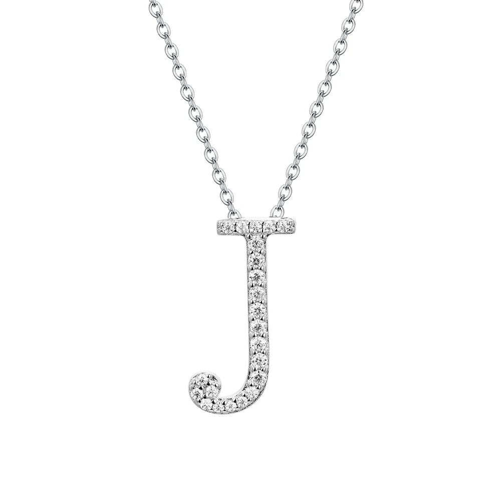 VVS1 D Moissanite Letters Pendant Necklace for Women