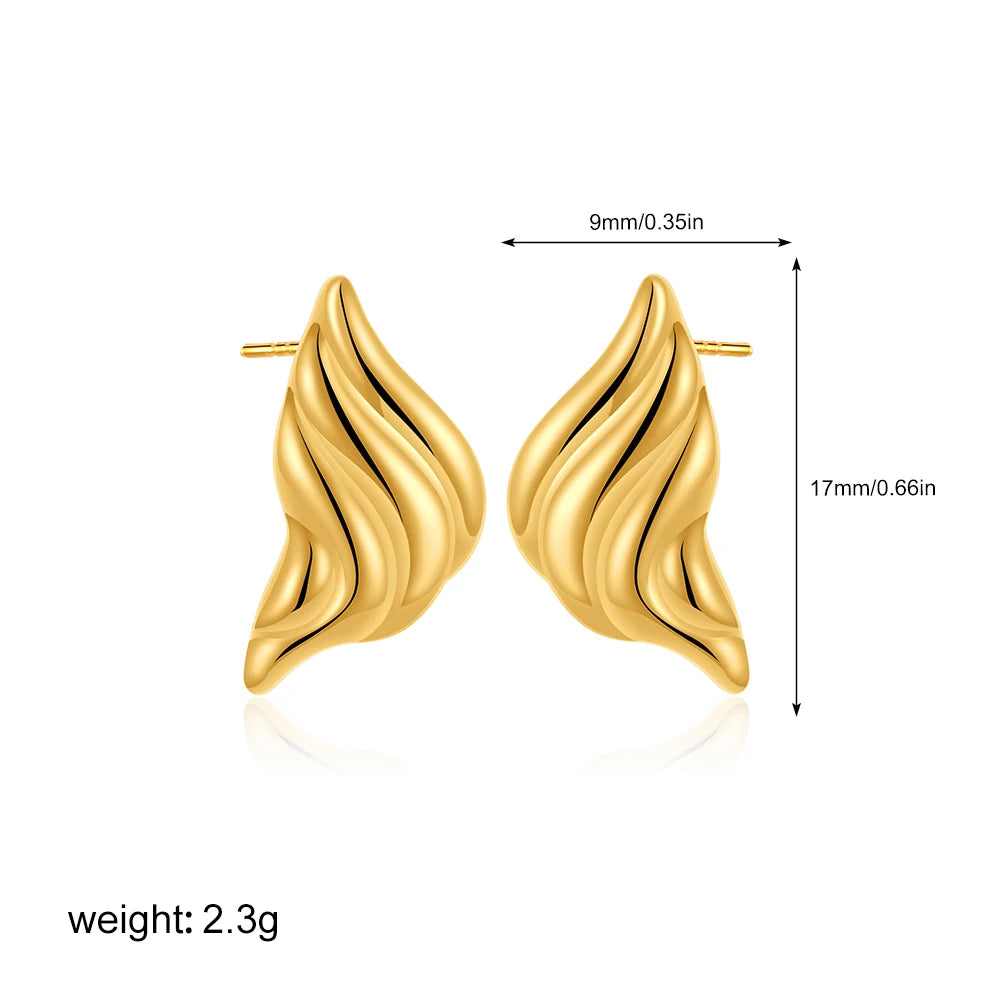 Three-Layer Textured Knot Earrings for Women