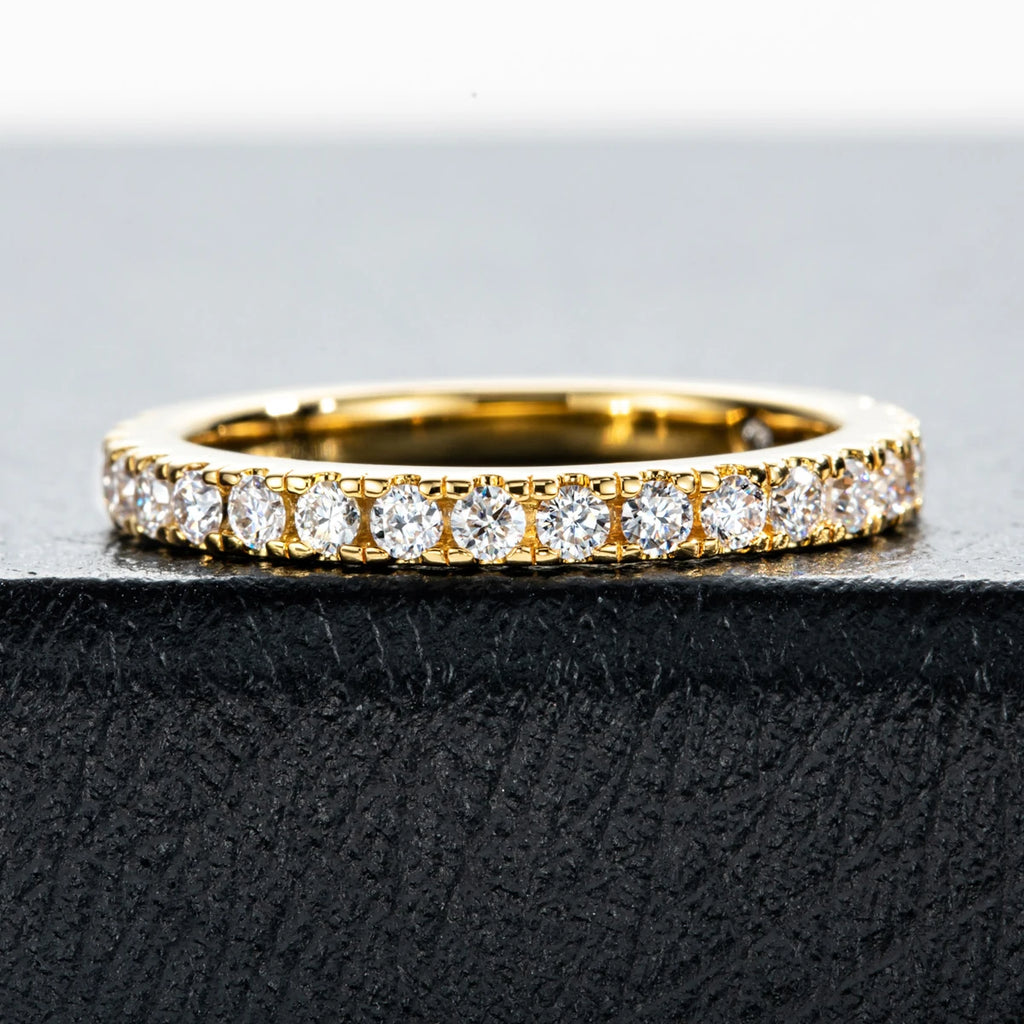 1.9 MM D Color Moissanite Wedding Band Ring