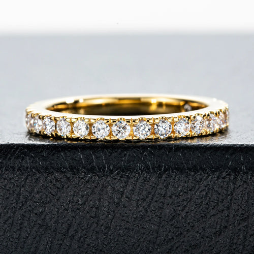 1.9 MM D Color Moissanite Wedding Band Ring