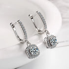 2ct moissanite huggie hoop earring, sparkling luxury diamond-alternative jewelry