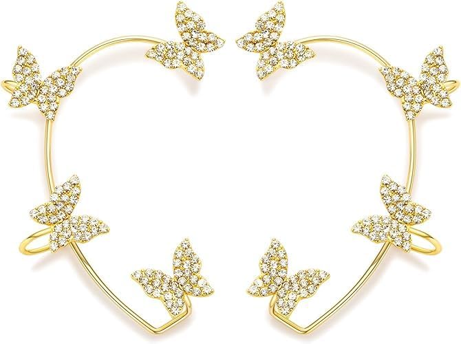 Butterfly Ear Cuff & Hook Earrings – Non Pierced Fashion Jewelry for Women