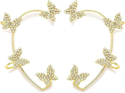 Butterfly Ear Cuff & Hook Earrings – Non Pierced Fashion Jewelry for Women