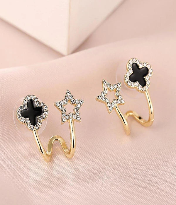 Four-Leaf Clover Earrings-soristyle