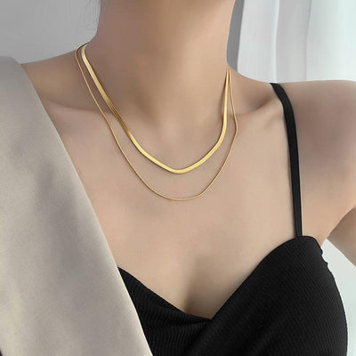 Double Layer Snake Chain Necklace