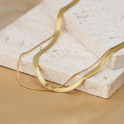 Double Layer Snake Chain Necklace