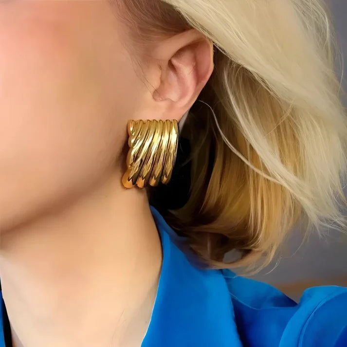 Wave Statement Earrings-Bold & Elegant