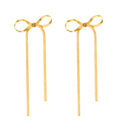 Golden Bow Knot Drop & Dangle Earrings