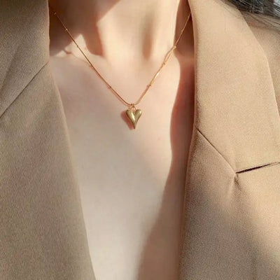 Heart Ball Pendant Necklace – Dainty Love Charm Jewelry Gift