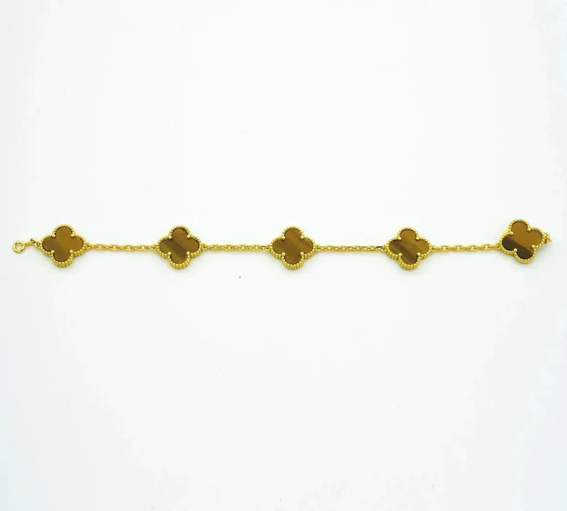 Tiger Eye Clover Bracelet