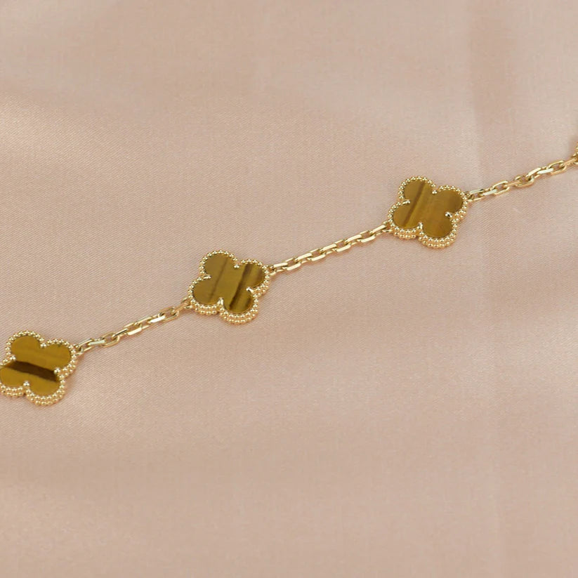 Tiger Eye Clover Bracelet