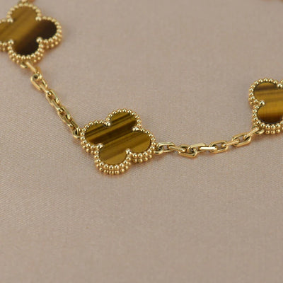 Tiger Eye Clover Bracelet