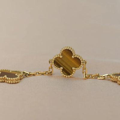 Tiger Eye Clover Bracelet