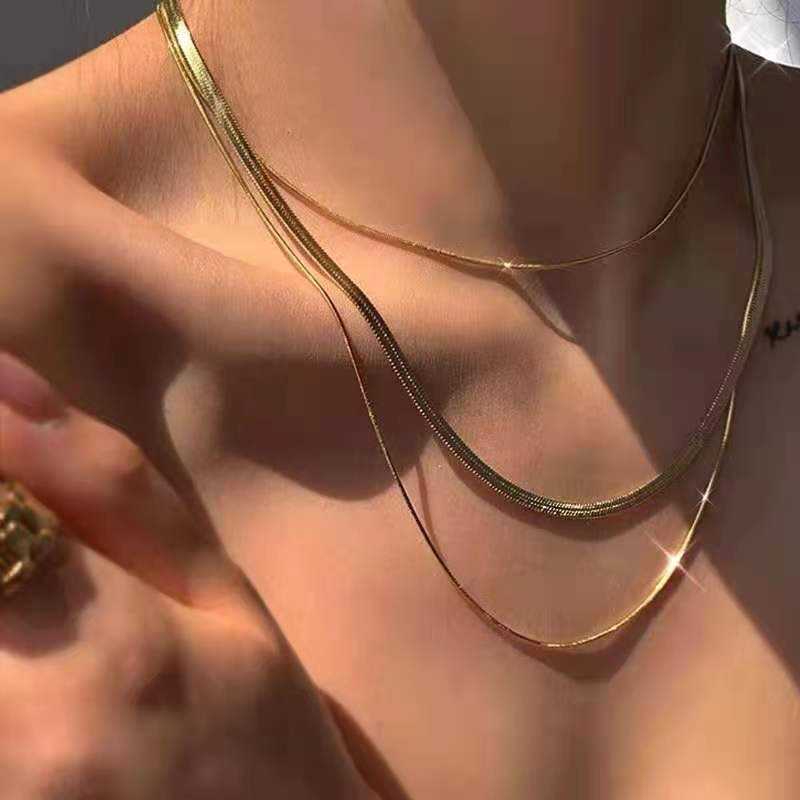 Triple Layer Snake Chain Necklace