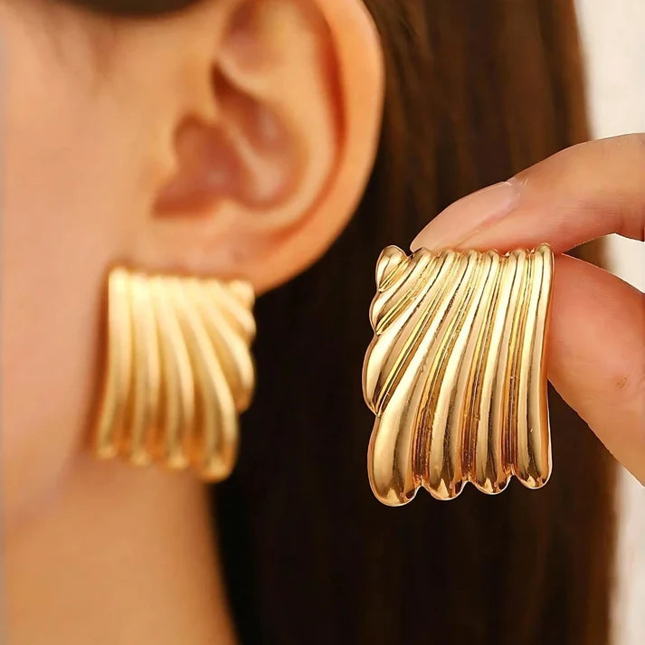 Wave Statement Earrings-Bold & Elegant