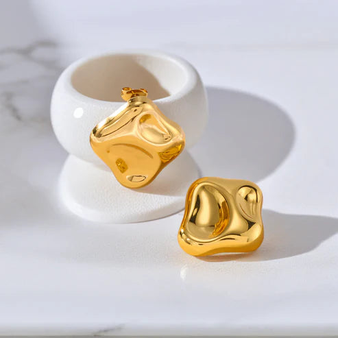 Chunky Stud Earrings - Bold & Stylish Statement Jewelry