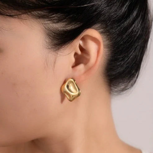 Chunky Stud Earrings - Bold & Stylish Statement Jewelry
