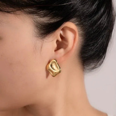 Chunky Stud Earrings - Bold & Stylish Statement Jewelry