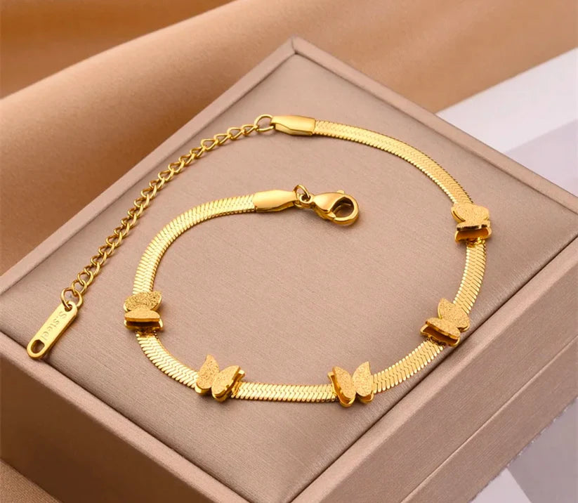 Elegant Butterfly Charm Bracelet