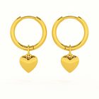 Small Heart Hoop Earrings sori style