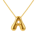 Initial Bubble Letter Necklace