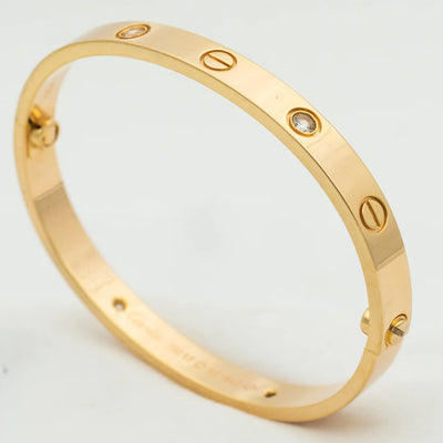 Elegant Diamond Screw Bangle Bracelet