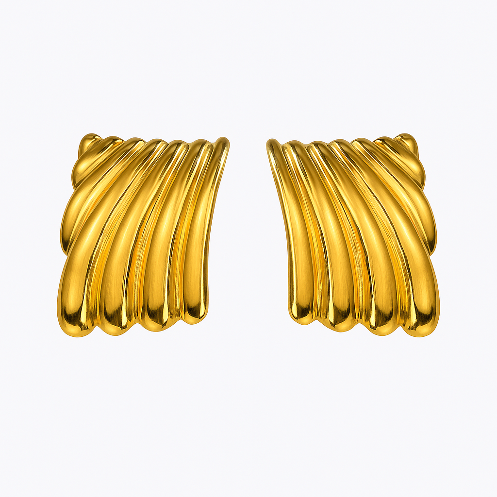 Wave Statement Earrings-Bold & Elegant