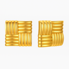Square Stud Earrings -Bold Geometric & Elegant