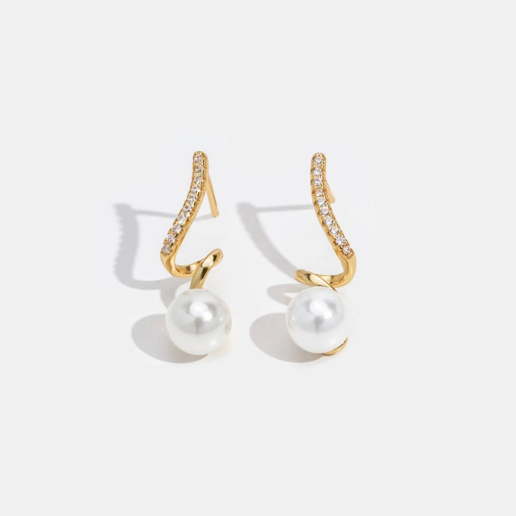 Pearl Wave Earring