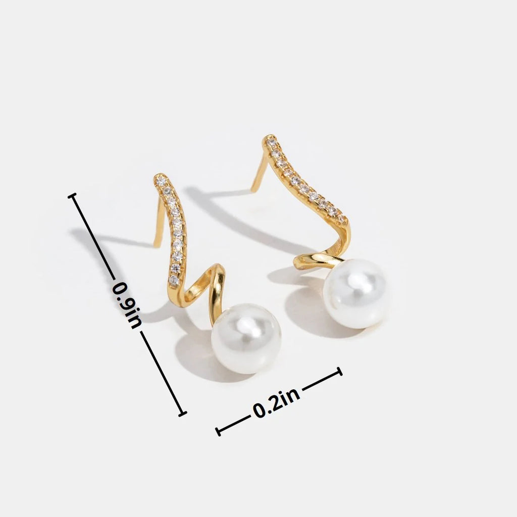 Pearl Wave Earring