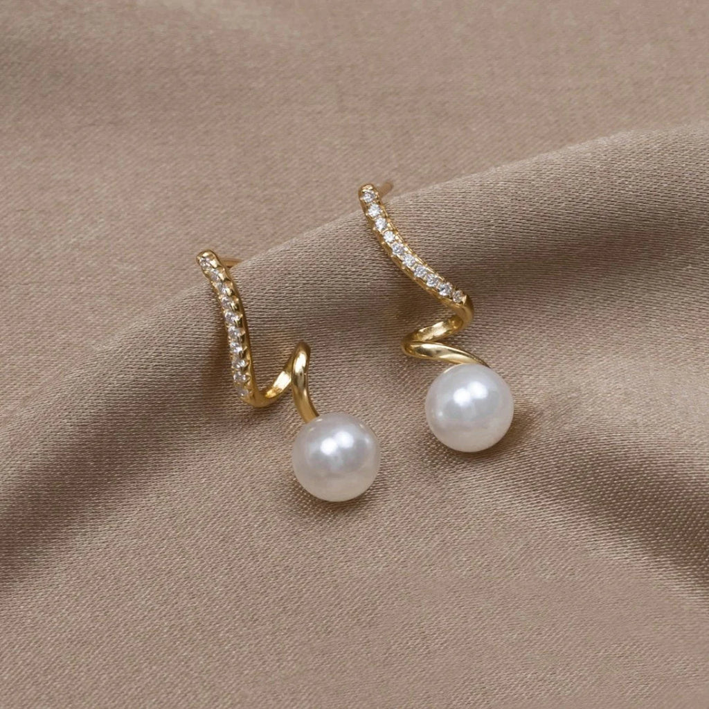 Pearl Wave Earring